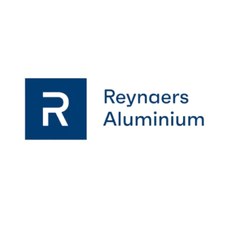 Reynaers Aluminium logo for premium European window and door systems.